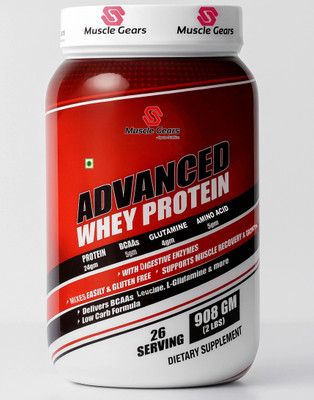 Muscle Gears Advance Whey Protein 2lbs Whey Protein(1 kg, Chocolate)