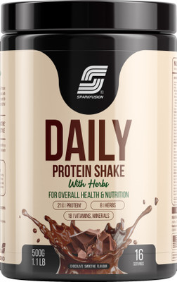 Sparkfusion Daily Protein Shake 21 Gm Protein With 8 Hebrs Chocolate Smoothie Flavour 500 GM Protein Shake(500 g, Chocolate)