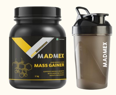 MADMEX Mass Gainer 1kg With Shaker Weight Gainers/Mass Gainers(1000 g, Chocolate)