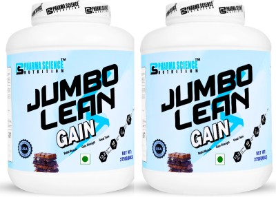 Pharma Science Jumbo Lean Gain & Weight Gainer Combo 12lbs Weight Gainers/Mass Gainers(5.5 kg, CHOCOLATE)