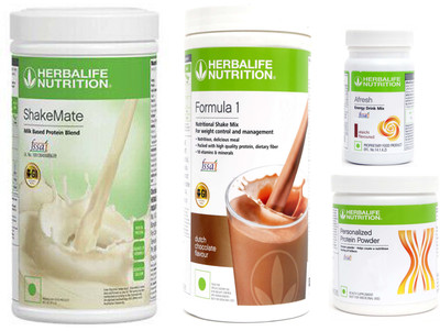 HERBALIFE Formula 1 Shake Chocolate + Protein Powder 200G + Afresh Elaichi + Shake Mate Protein Shake(1250 g, Chocolate, Elaichi)