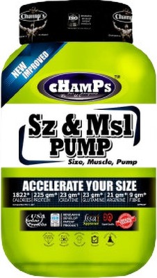 CHAMPS NUTRITION SZ & MSL PUMP 2 LBS Weight Gainers/Mass Gainers(1 kg, chocolate)