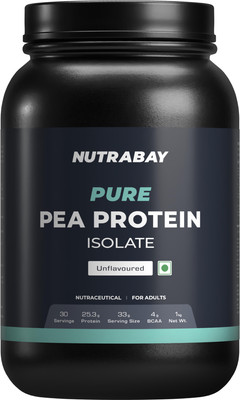 Nutrabay Pure 100% Pea Isolate - Plant-Based Protein(1 kg, Unflavoured)