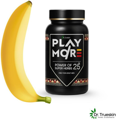 Dr.trueskin Play More Powder for Men Herbal Vitality Blend Protien Plant-Based Protein(150 g, Unflavoured)