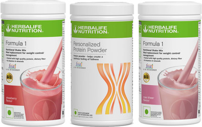 HERBALIFE Formula 1 Shake Mix 2- Strawberry And Protein-400g Protein Shake(1.5 kg, Rose kheer)