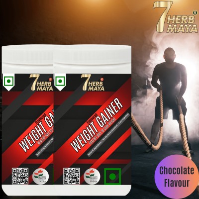 7Herbmaya Mass Gain Multivitamin/Body Building Powder/Weight Gainer/Weight Gain Supplement Weight Gainers/Mass Gainers(1 kg, Chocolate Flavour)