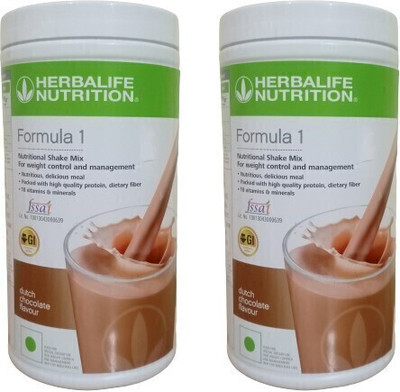HERBALIFE Formula 1 Nutritional Shake Chocolate Flavour 2 Pcs Combo Pack Protein Shake(200 g, Chocolate)