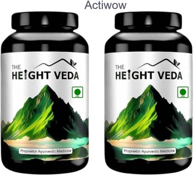 ACTIWOW Height Veda Natural Growth Support for Better Height Pack of 2 Plant-Based Protein(400 g, No Flavor)