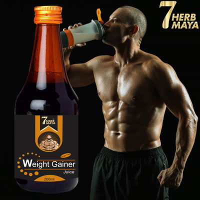 7Herbmaya Weight Gain Juice/Ayurvedic Muscle Building Syrup/Mass Gainer Juice/Weight Gain Weight Gainers/Mass Gainers(200 ml, Mixed Fruit)