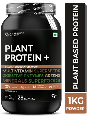 CARBAMIDE FORTE Vegan Pea Protein Powder - 1kg Plant-Based Protein with Multivitamins Plant-Based Protein(1 kg, Chocolate)