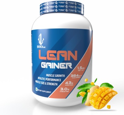 QUENCHLABZ Lean Gainer | Achieve Your Lean Gains Goals ,The Ultimate Lean Gainer Guide Weight Gainers/Mass Gainers(1500 g, Mango)