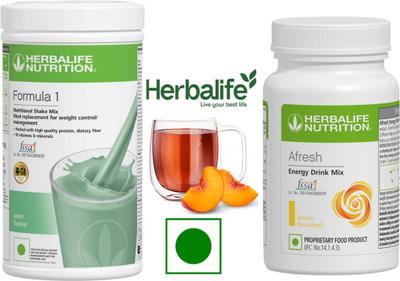 HERBALIFE Formula 1 Shake Mix 500g Afresh Energy Drink 50g Mix Protein Shake(550 g, Paan Lemon)