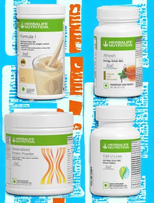 HERBALIFE F1 SHAKE MIX-VANILLA,PP-200GM,CELL-U-LOSS AND TULSI (PACK OF 4) Protein Shake(800 g, VANILLA, TULSI)