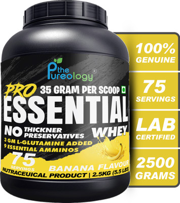 thepureology Protien | Whey Concentrate Whey Protein(2.5 kg, Banana)