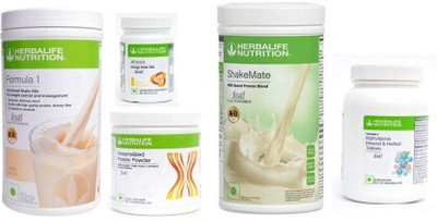 HERBALIFE Nutrition FORMULA1SHAKE VANILLA+PP(200g)SHAKEMATE+LEMON+MULTIVITAMIN TABLET Protein Shake(1300 g, FORMULA-1 VANILLA)