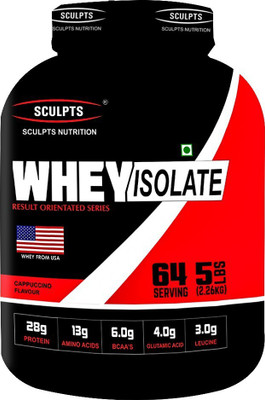 Sculpts Nutrition Whey Isolate Whey Protein(5 pounds, Cappuccino)