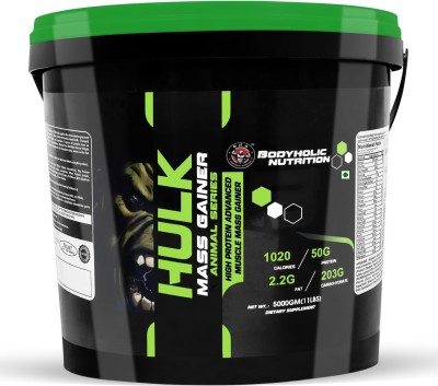 BODYHOLIC NUTRITION HULK MASS GAINER HIGH PROTEIN ADVANCE MUSCLE MASS GAINER (4.5KG/10LBS) Weight Gainers/Mass Gainers(4.5 kg, KESAR KULFI)