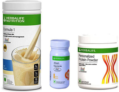 HERBALIFE FORMULA 1SHAKE KULFI &PROTIEN POWDER 200 G AFRESH ENERGY DRINK LEMON Plant-Based Protein(0.75 kg, KULFI, LEMON)