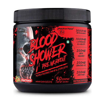 Nutrition Planet Blood Shower Preworkout, 50 Servings Pre Workout(250 g, Fruit Punch)