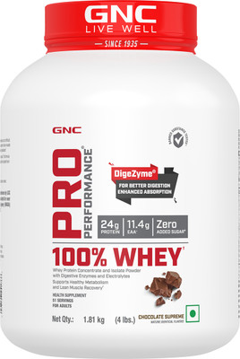 GNC Pro Performance Whey Protein  (4 Pounds, Chocolate Supreme) For Rs. 2579 @ 66 %