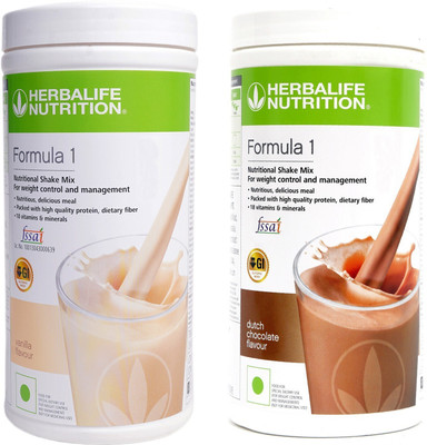 HERBALIFE FORMULA 1 VANILLA & CHOCOLATE 2 PIECES Protein Shake(0.1 kg, VANILLA, CHOCOLATE)
