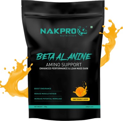 Nakpro Beta Alanine Supplement Powder Pre Workout(100 g, Tangy Orange)