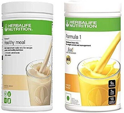 HERBALIFE Formula 1 Nutritional Shake Mix Vanilla & Mango (500g) each Protein Shake(1 kg, Mango, Vanilla)