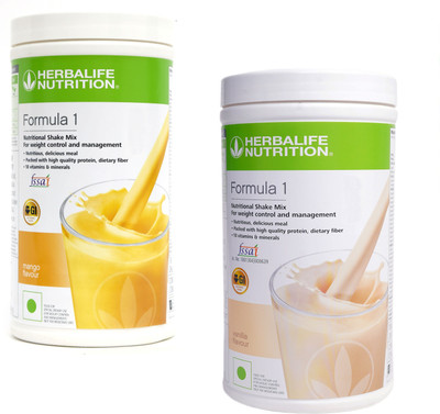 HERBALIFE Formula 1 Protein Shake Mango + Vanilla Plant-Based Protein(1000 g, Mango, Vanilla)