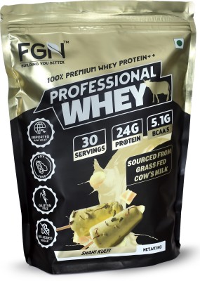 FITGURU NUTRITION Professional Whey,24g Protein Per Serving,5.1g BCAA'S,Total 30 Servings Whey Protein(1 kg, Shahi Kulfi)