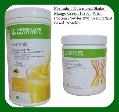 Herbal Nutrition Life Formula 1 Nutritional Shake Mango Cream Flavor With Protein Powder 200 Gram Plant-Based Protein(700 g, mango)