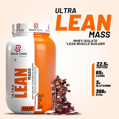 Muscle Gears Ultra Lean Mass (FSSAI Certified, Premium Quality Protein for Performance). Whey Protein(2 kg, Coffee, Vanilla, Chocolate, Mango, Strawberry)