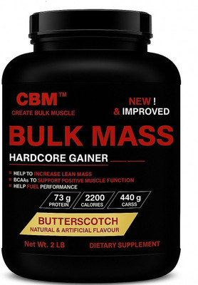 CBM BULK MASS GAINER FOR MUSCLE AND WEIGHT GAIN Weight Gainers/Mass Gainers(1 kg, BUTTERSCOTCH)