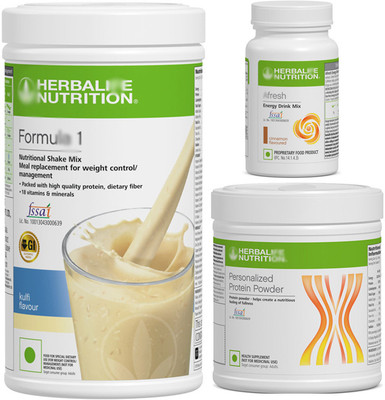 HERBALIFE Formula 1 shake miix Kulfi ,protein powder and Afresh Cinnamon Protein Blends(750 g, Kulfi)