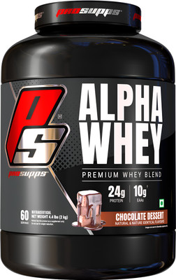 PROSUPPS Alpha Whey - Premium Whey protein Isolate and concentrate Blend Whey Protein(4.4 pounds, 2 pounds, Chocolate Dessert)