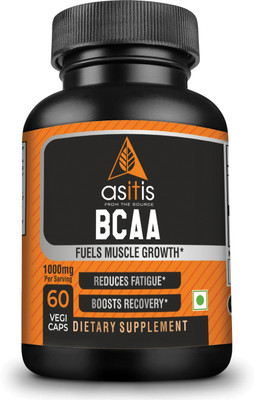 AS-IT-IS Nutrition BCAA 1000mg per serving, 30 Servings | 60 Capsules| Zero Fillers | Lab-Tested BCAA(60 No, unflavored)
