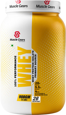 Muscle Gears PW2LBS-CHOC Whey Protein(1 kg, Chocolate, Mango, Coffee, strawberry, Vanilla, Cookies & Cream)
