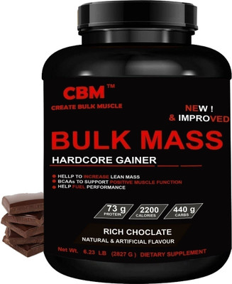 CREATE BULK MUSCLE BULK MASS PROTEIN 6.23LB Weight Gainers/Mass Gainers(2827 g, Chocolate)