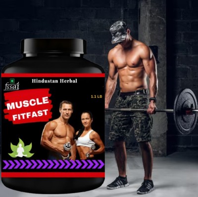 hindustan herbal Muscle Fit Fast |Energy Weight Gainers | Whey Protein Muscle Mass Gainer Weight Gainers/Mass Gainers(500 g, Chocolate)