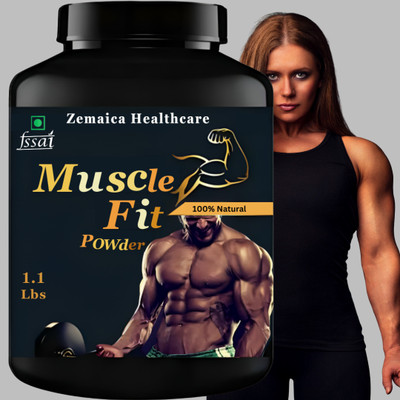 Zemaica Healthcare Muscle Fit Powder Natural Weight Gainer for Faster Weight Gain Weight Gainers/Mass Gainers(500 g, Chocolate Flavor)