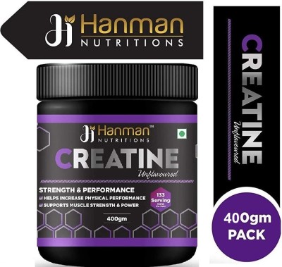 Hanman Nutritions Creatine Monohydrate for Muscles Recovery, Muscles Growth Workouts (133 Serving) Creatine(400 g, Unflavoured)