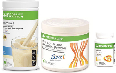 HERBALIFE F1 Shake MIx , PP 200 GM & Afresh Protein Blends(750 g, Kulfi, Lemon)
