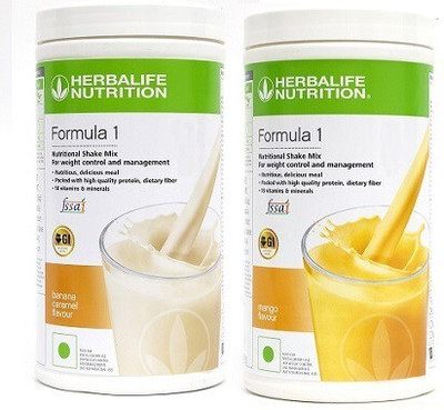 Herbalife Nutrition FORMULA 1 BANANA + MANGO COMBO Protein Blends(1000 g, BANANA, MANGO)