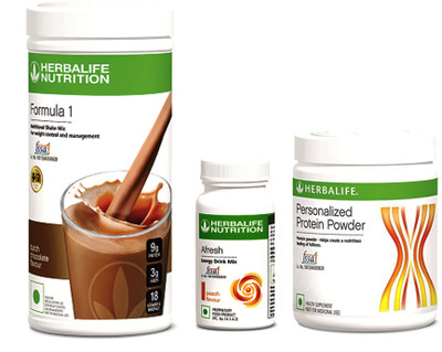 HERBALIFE FORMULA 1SHAKE CHOCOLATE &PROTIEN POWDER 200 G AFRESH ENERGY DRINK PEACH Plant-Based Protein(0.75 kg, CHOCOLATE, PEACH)