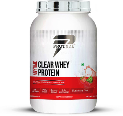 Protyze Anytime Clear whey Isolate 30 serving Whey Protein(960 g, Strawberry kiwi)
