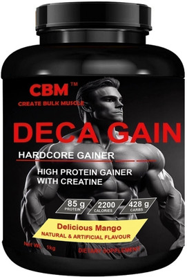 CBM DECA GAINER FOR MUSCLE GAIN Weight Gainers/Mass Gainers(1 kg, MANGO)