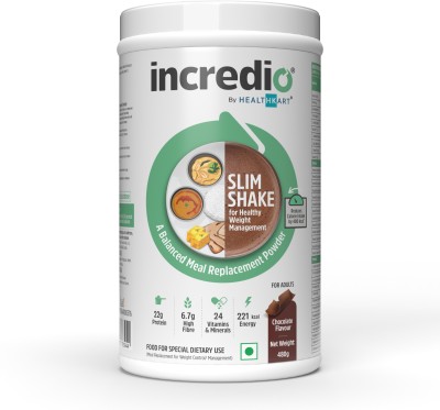 Incredio Slim Shake for Weight Management, Meal Replacement Shake Protein Shake(480 g, Chocolate)