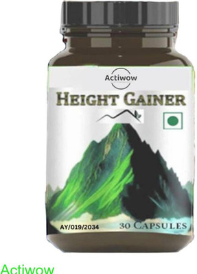 ACTIWOW Height Gainer Capsules for Height and Bone Strength Plant-Based Protein(30 Capsules, No Flavor)