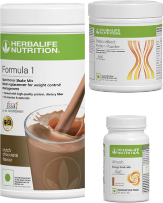 HERBALIFE F1 SHAKE Chocolate , PP Powder 200 G , Afresh - Cinnamon Protein Shake(400 g, chocolate and cinnamon)