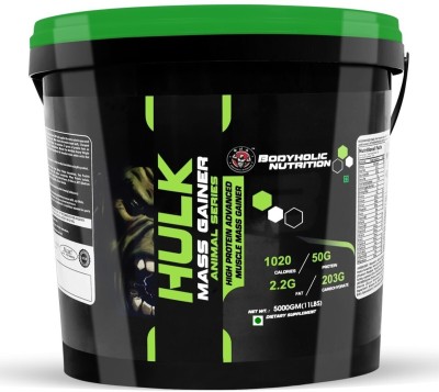 BODYHOLIC NUTRITION HULK MASS GAINER HIGH PROTEIN ADVANCE MUSCLE MASS GAIN (4.5KG/10LBS) Weight Gainers/Mass Gainers(4.5 kg, KESAR KULFI)