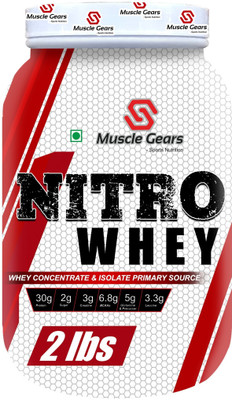 Muscle Gears Nitro Whey 2lbs Cookies & Cream Whey Protein(908 g, Cookies & Cream)